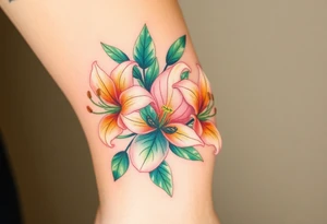 Lilies and emeralds tattoo idea