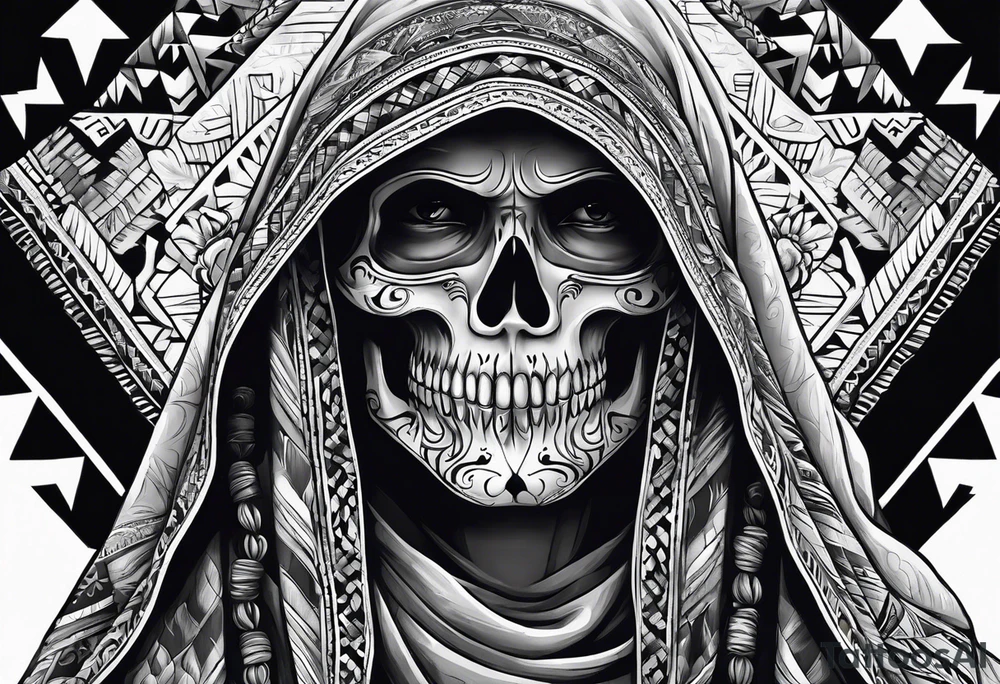 Ghost with sarape tattoo idea