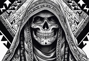 Ghost with sarape tattoo idea