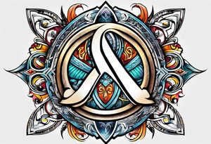 Infinity symbol with Roman number tattoo idea