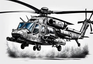 Apache helicopter tattoo idea