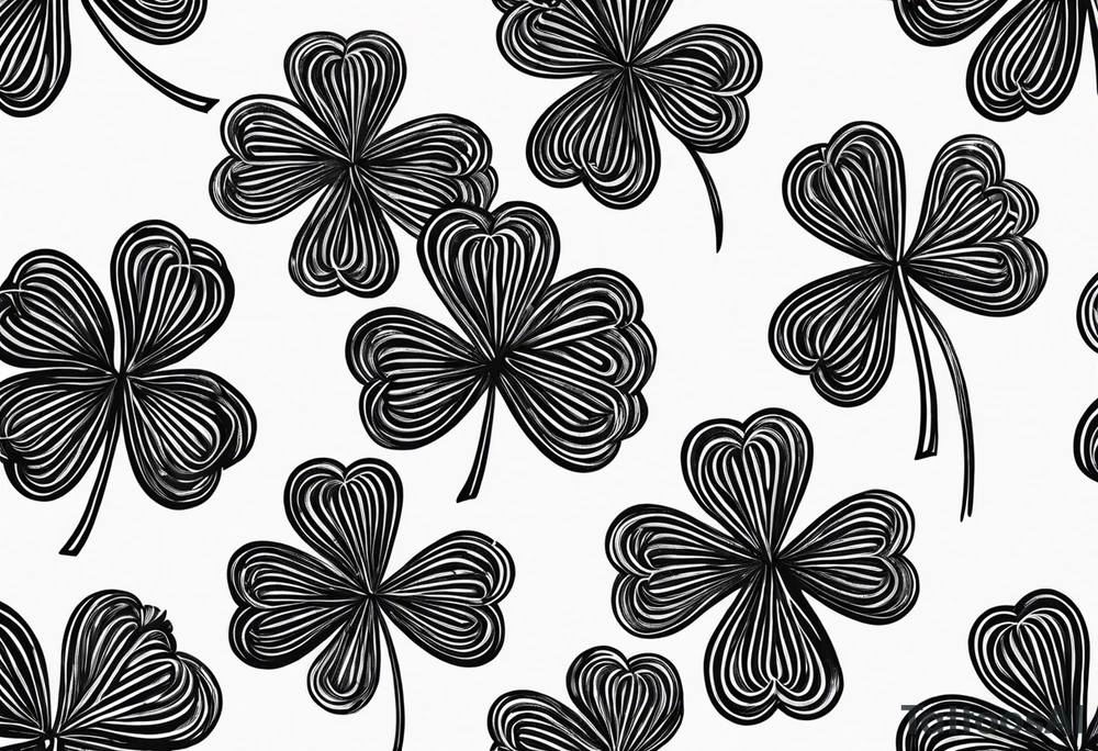 a bunch of shamrocks tattoo idea