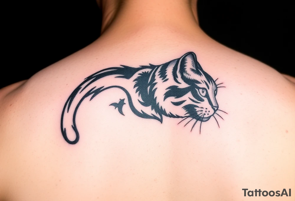 black cat tattoo idea