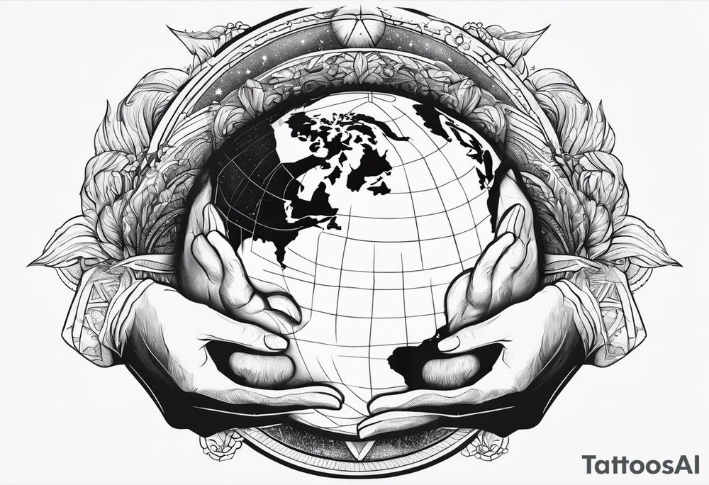 Gods strong hands holding the earth 🌎 tattoo idea
