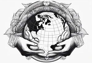 Gods strong hands holding the earth 🌎 tattoo idea