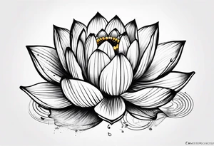 Lotus music notes tattoo idea