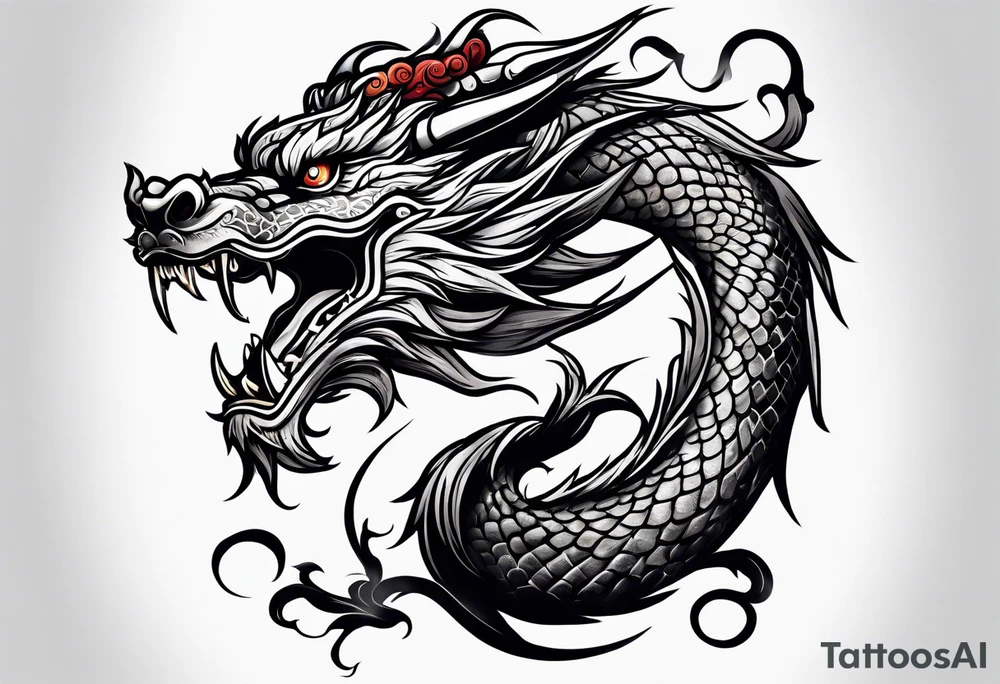 chinese dragon tattoo idea