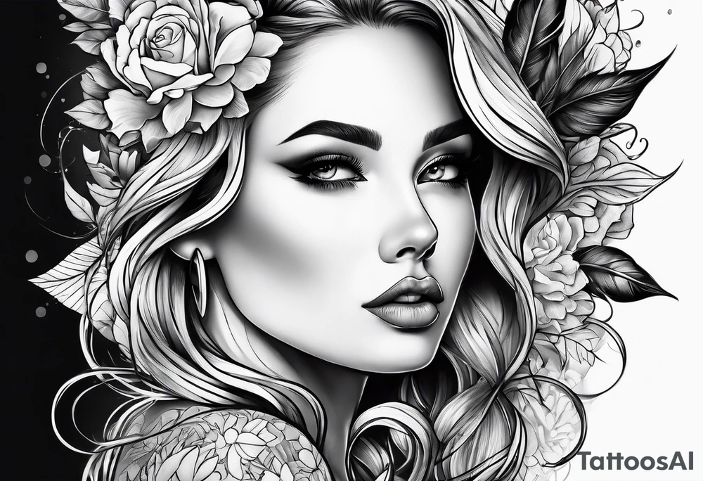 Woman tattoo idea