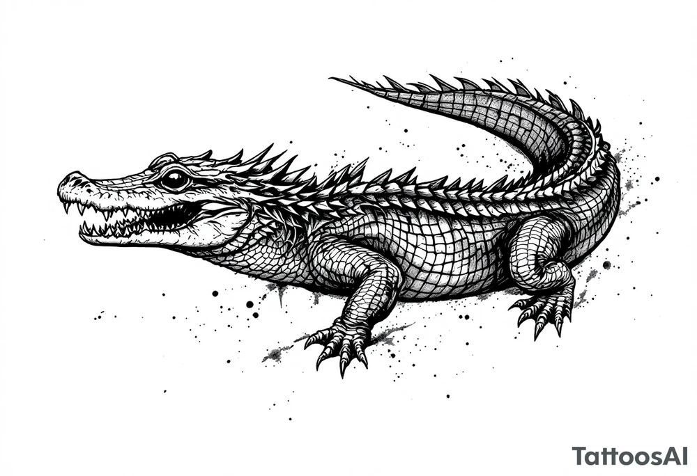 gothic gator tattoo idea
