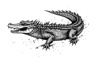 gothic gator tattoo idea