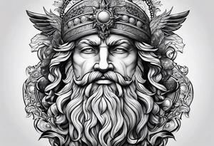 Bóg Zeus pioruny tattoo idea