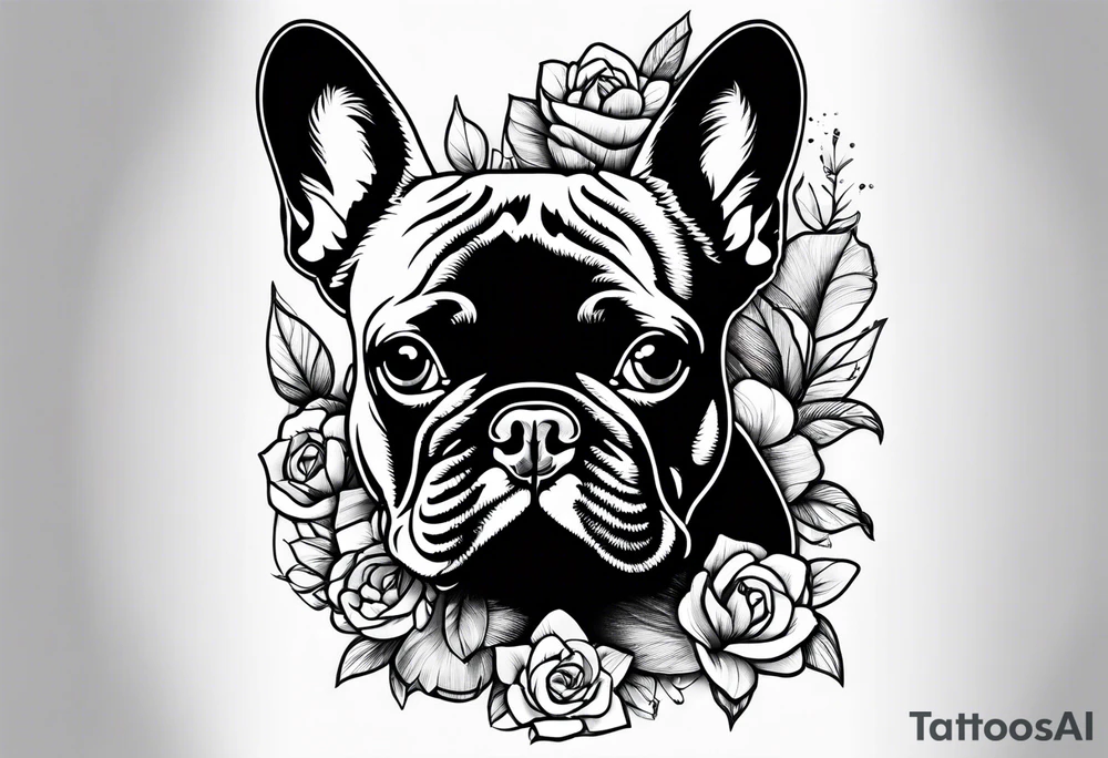 French bulldog tattoo idea