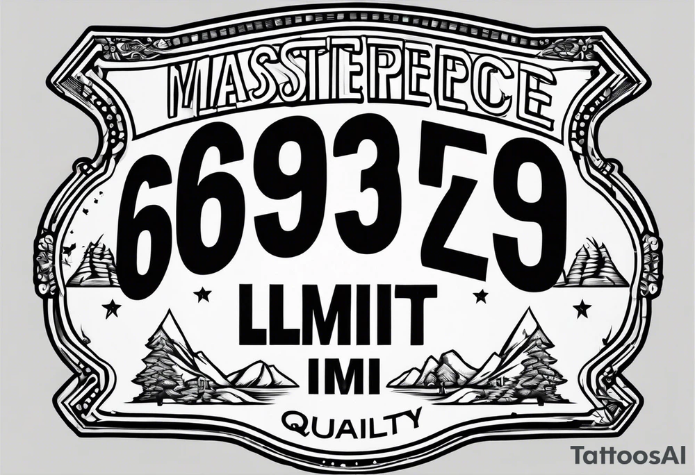 69 mph speed limit sign tattoo idea