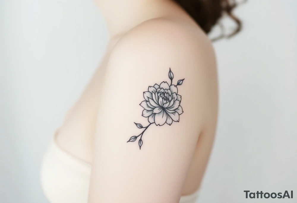 rose and chrysanthemum tattoo idea