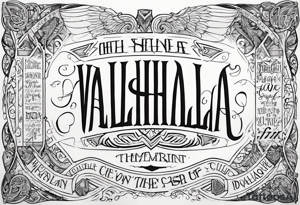 VALHALLA  poem lo there tattoo idea