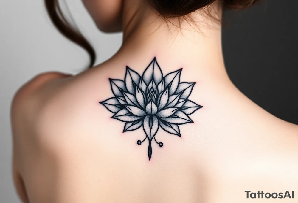 lotus flower frost tattoo idea