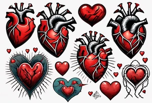 heart with a scar tattoo idea