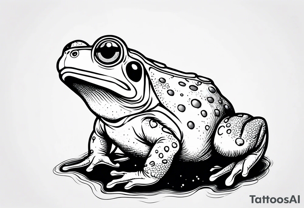 Toad pointing at space tattoo idea