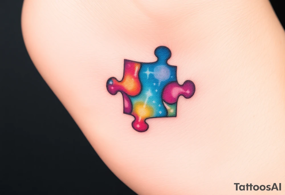 autism puzzle piece tattoo idea