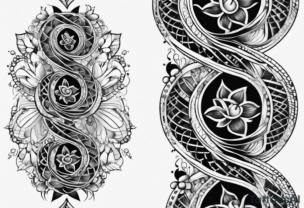 detailed DNA tattoo idea