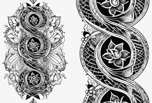 detailed DNA tattoo idea