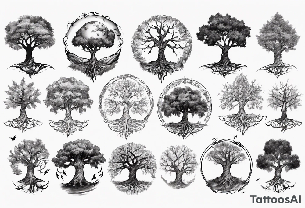 World tree tattoo idea