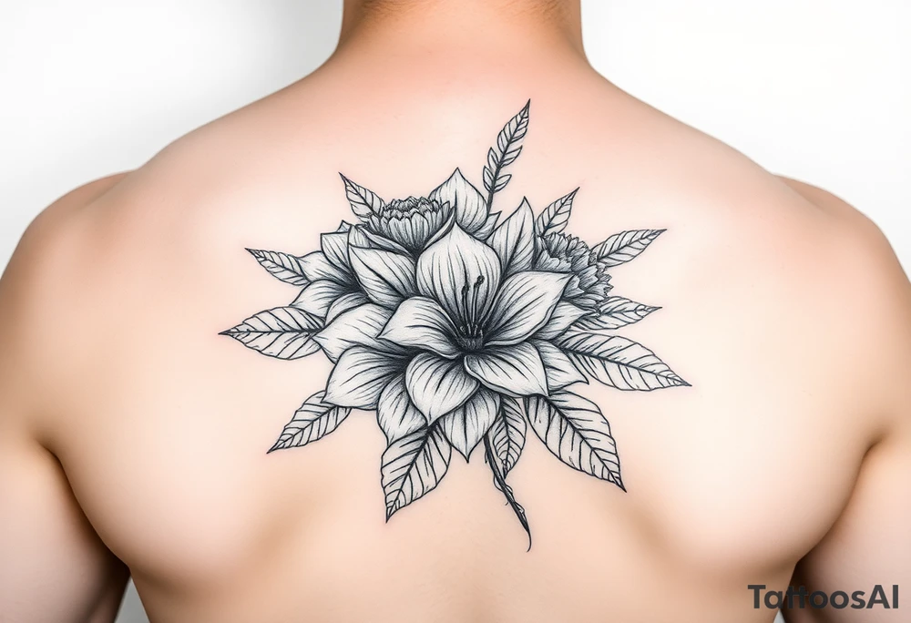 Bouquet of flower that represents the birth month  of February,April,July,August,September,October,November and December tattoo idea