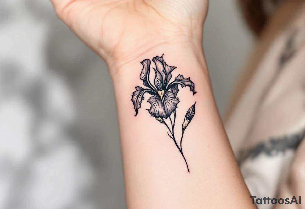 Iris flower tattoo idea