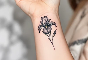 Iris flower tattoo idea