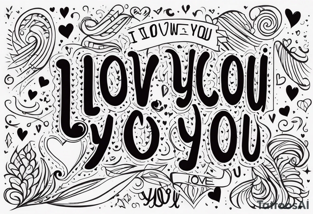 I love you tattoo idea