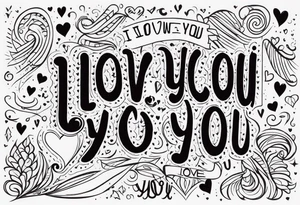 I love you tattoo idea