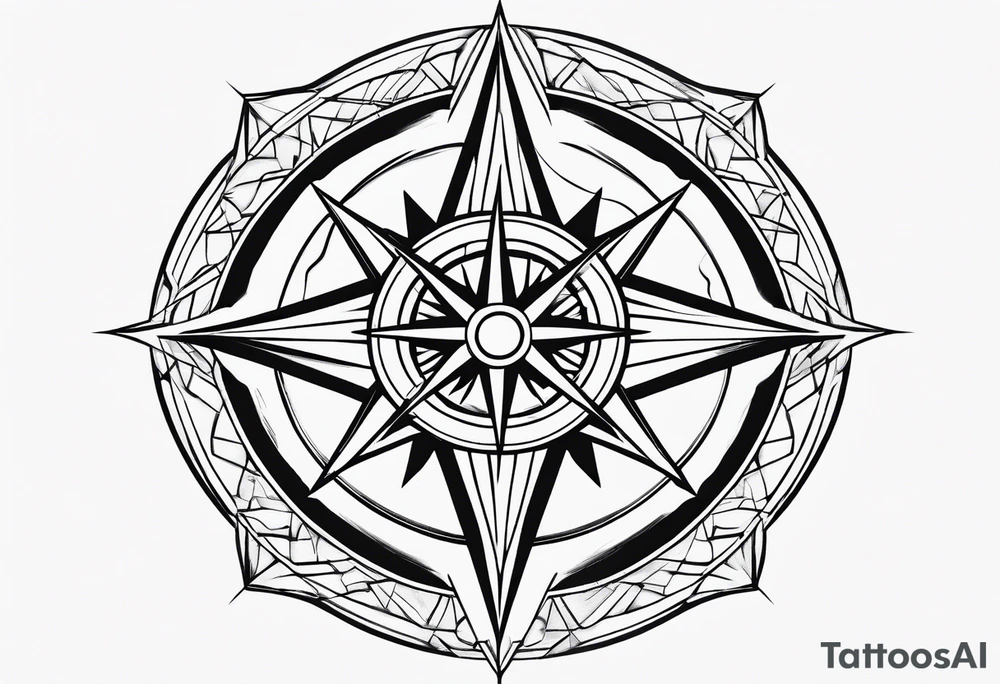 compass rose tattoo idea