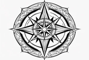 compass rose tattoo idea