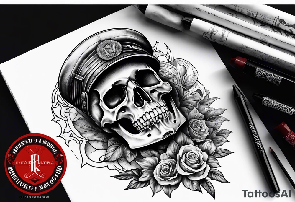 Memento mori military tattoo tattoo idea