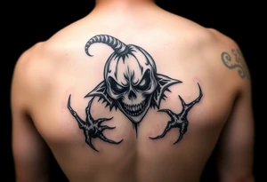 Spooky jack o lanturn evil tattoo idea