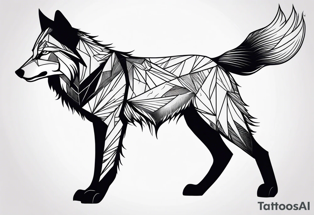 Male young Wolf tattoo idea