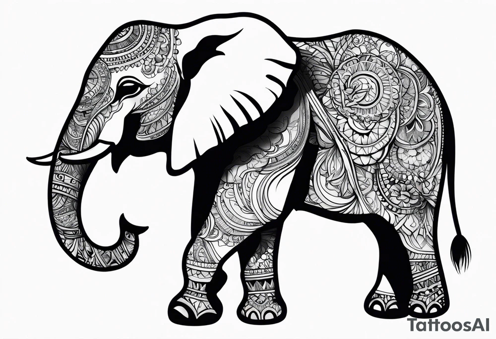 Baby elephant tattoo idea