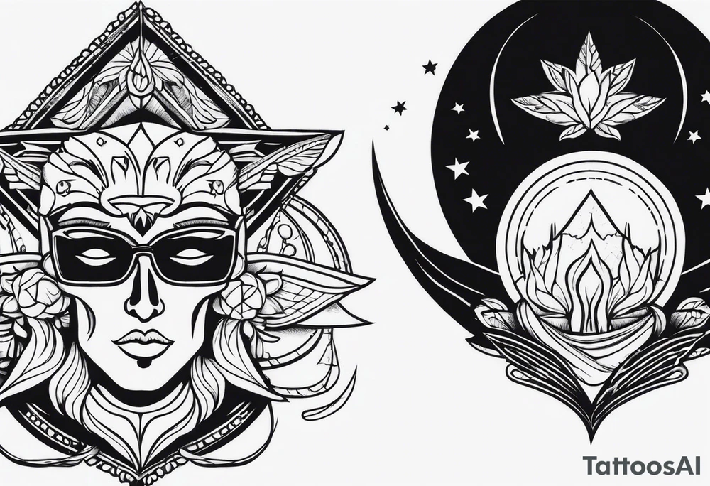 Pair of dife tattoo idea