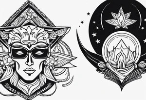 Pair of dife tattoo idea