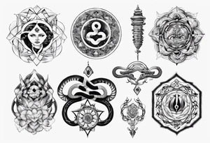 sacred snakes around a vajra tattoo idea