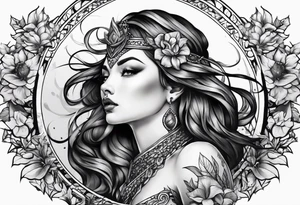 the goddess lustitia tattoo idea