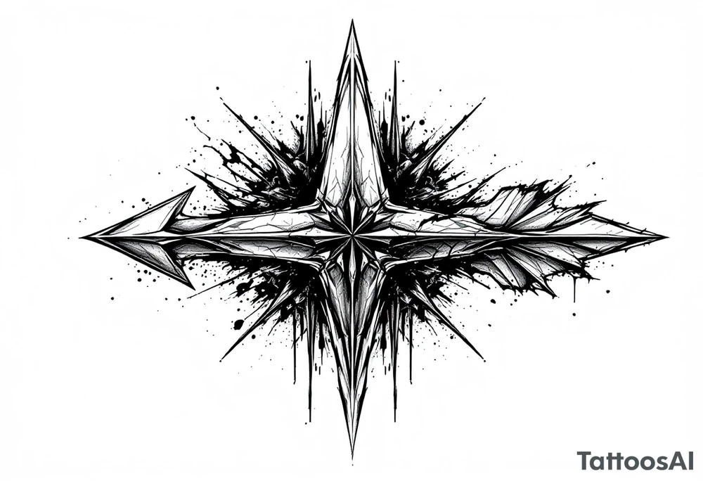 one  arrow  that look down tattoo idea