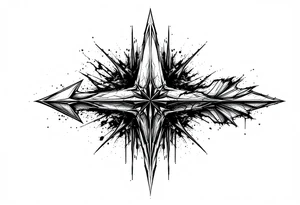 one  arrow  that look down tattoo idea