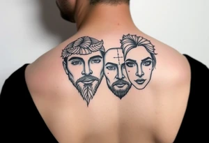 Winter Spring Fall Summer faces tattoo idea
