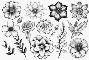 Pretty flowers tattoo idea