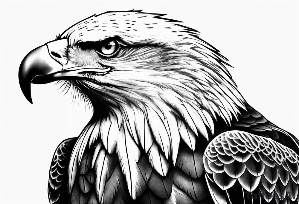Eagle fly tattoo idea