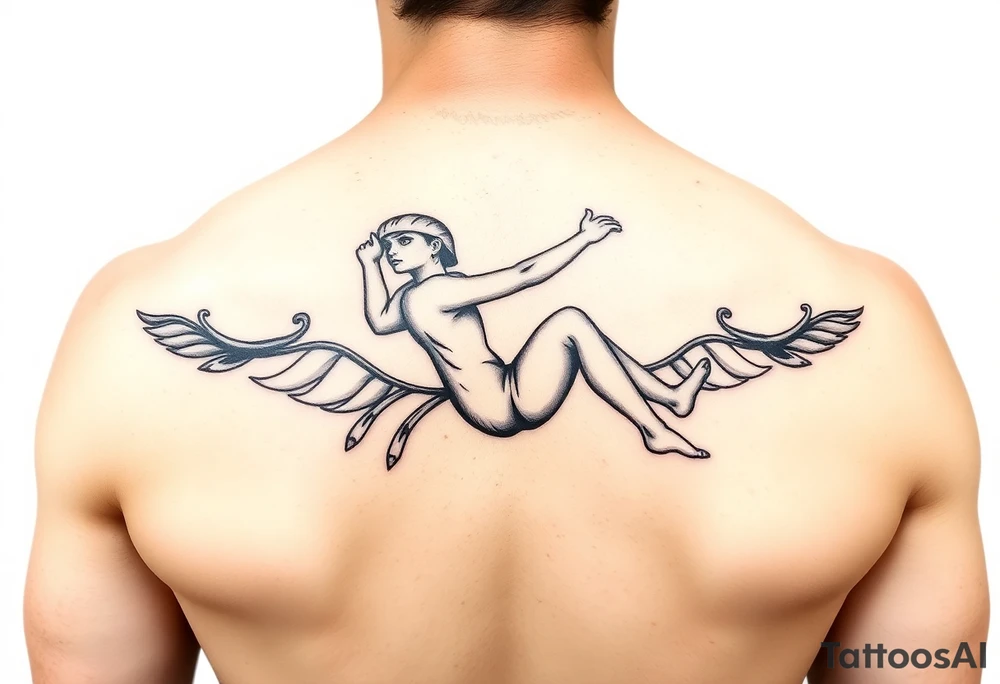 American traditional swinger with color tattoo idea