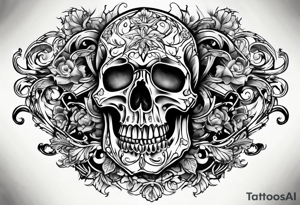 broken bone skeletal arm tattoo idea