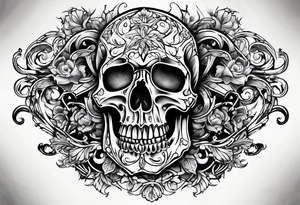 broken bone skeletal arm tattoo idea