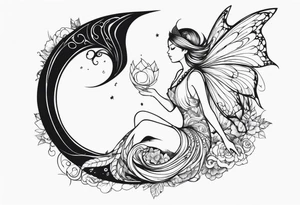 A fairy with a tail tattoo idea